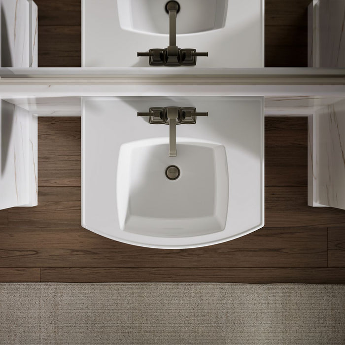 KOHLER K-24050-4 Kelston 23-3/4" rectangular pedestal bathroom sink