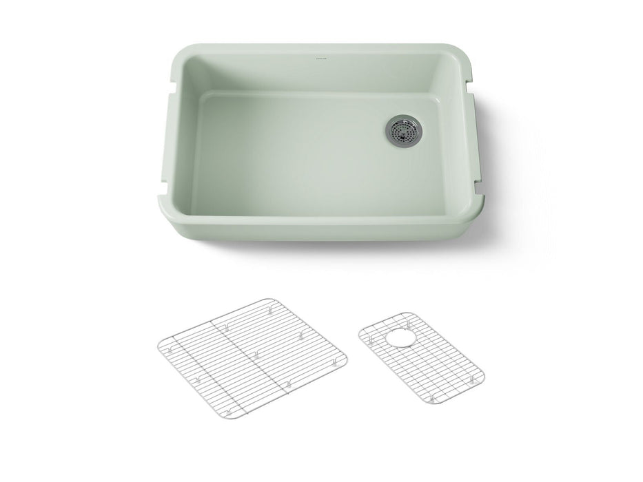KOHLER K-24268 Ironridge 34" undermount single-bowl farmhouse kitchen sink