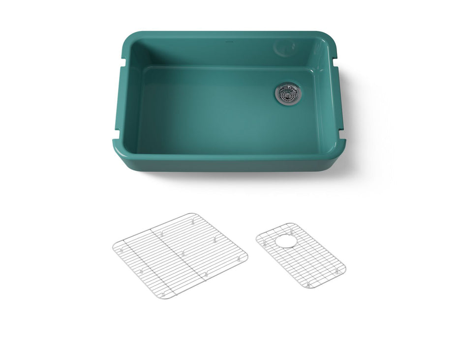 KOHLER K-24268 Ironridge 34" undermount single-bowl farmhouse kitchen sink