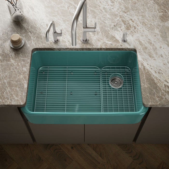 KOHLER K-24268 Ironridge 34" undermount single-bowl farmhouse kitchen sink
