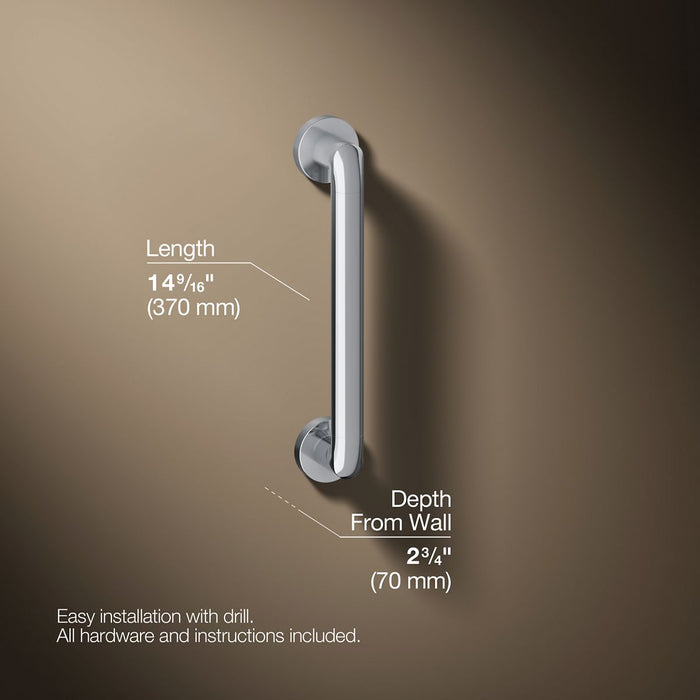 3/4 view of product with dimensions