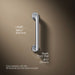 3/4 view of product with dimensions