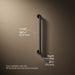 3/4 view of product with dimensions