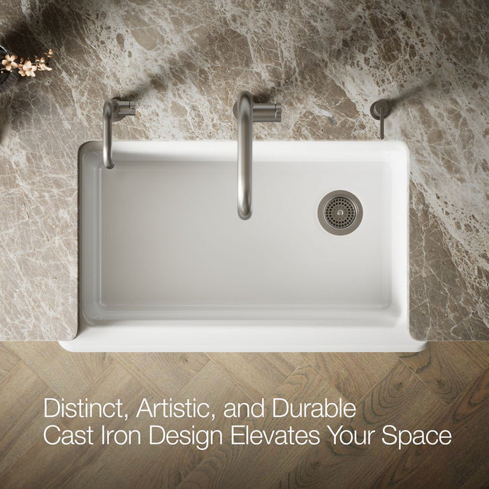KOHLER K-24564 Riverby 35-3/4" undermount single-bowl farmhouse workstation kitchen sink