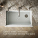 KOHLER K-24564-PC Riverby 35-3/4" undermount single-bowl farmhouse workstation kitchen sink, ice grey - view 4