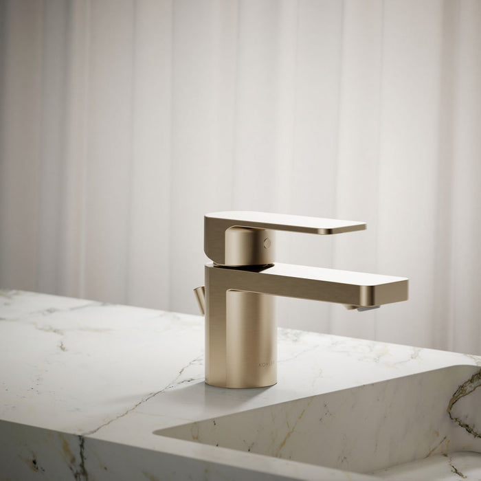 KOHLER K-24804-4 Parallel Low single-handle bathroom sink faucet, 1.2 gpm
