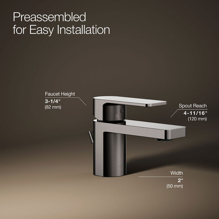 KOHLER K-24804-4K Parallel Low single-handle bathroom sink faucet, 1.0 gpm