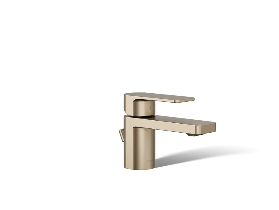 KOHLER K-24804-4N Parallel Low single-handle bathroom sink faucet, 0.5 gpm