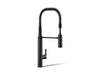 KOHLER K-24982 Purist Semi-professional kitchen sink faucet with three-function sprayhead, matte black