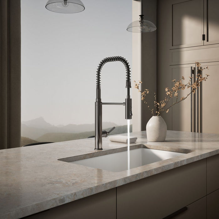 KOHLER K-24982 Purist Semi-professional kitchen sink faucet with three-function sprayhead