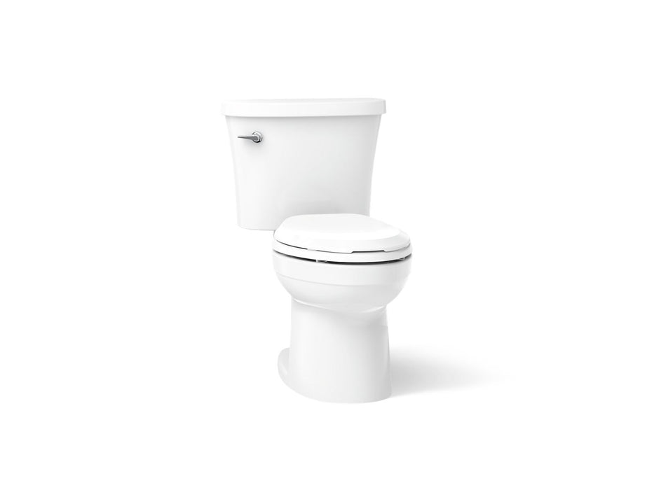 KOHLER K-25087-0 K-25087 Kingston Two-piece Elongated Toilet, 1.28 GPF, white