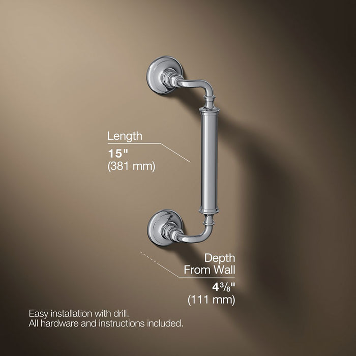 3/4 view of product with dimensions
