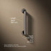3/4 view of product with dimensions