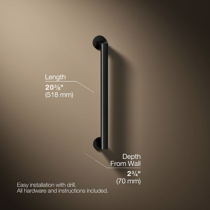 3/4 view of product with dimensions