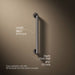 3/4 view of product with dimensions