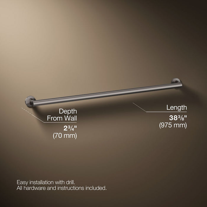 3/4 view of product with dimensions