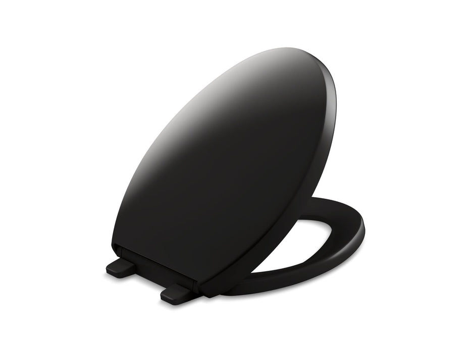 KOHLER K-25301-0 K-25301 Reveal Quiet-Close Elongated Toilet Seat, black black