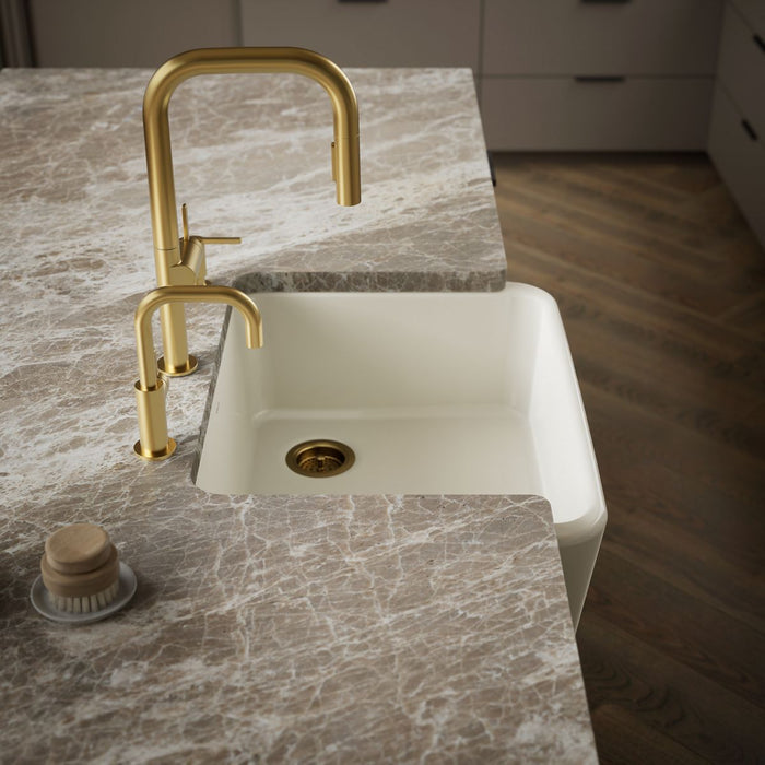 KOHLER K-25766 Ironridge 28" undermount single-bowl farmhouse kitchen sink