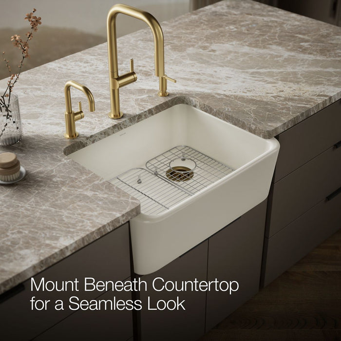 KOHLER K-25766 Ironridge 28" undermount single-bowl farmhouse kitchen sink