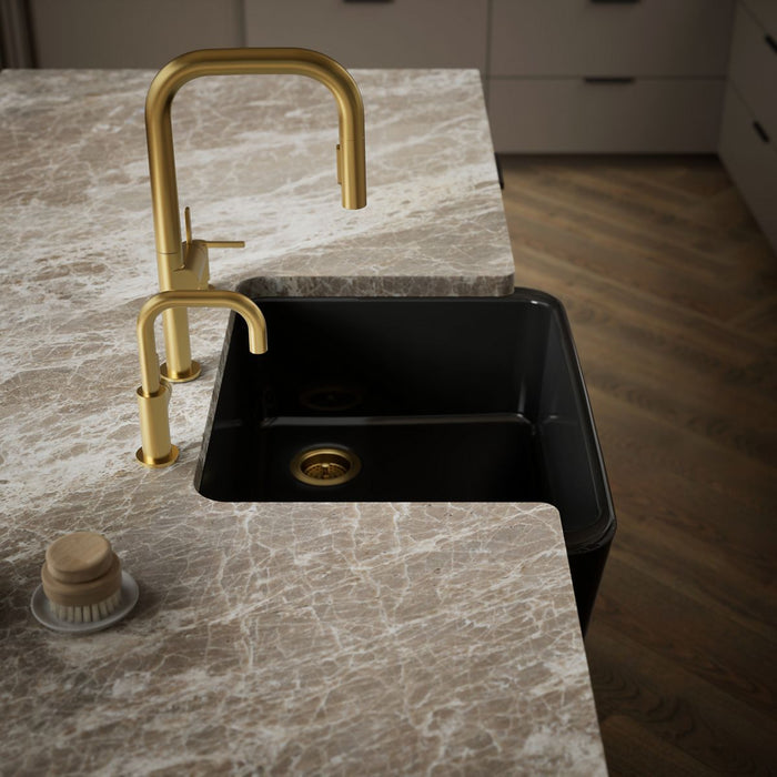 KOHLER K-25766 Ironridge 28" undermount single-bowl farmhouse kitchen sink
