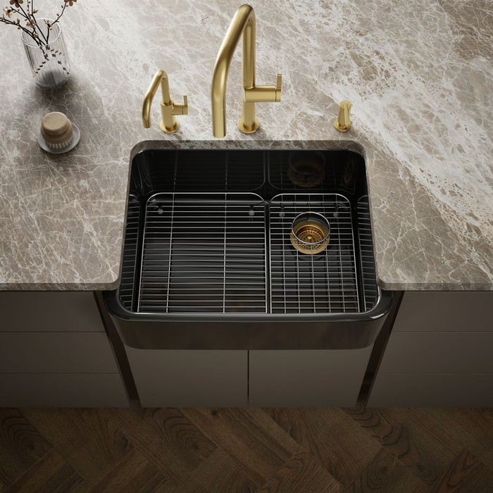 KOHLER K-25766 Ironridge 28" undermount single-bowl farmhouse kitchen sink