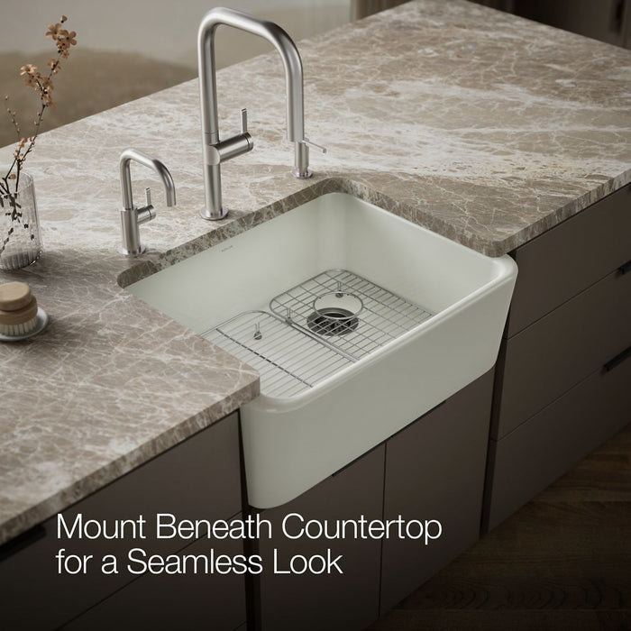 KOHLER K-25766 Ironridge 28" undermount single-bowl farmhouse kitchen sink