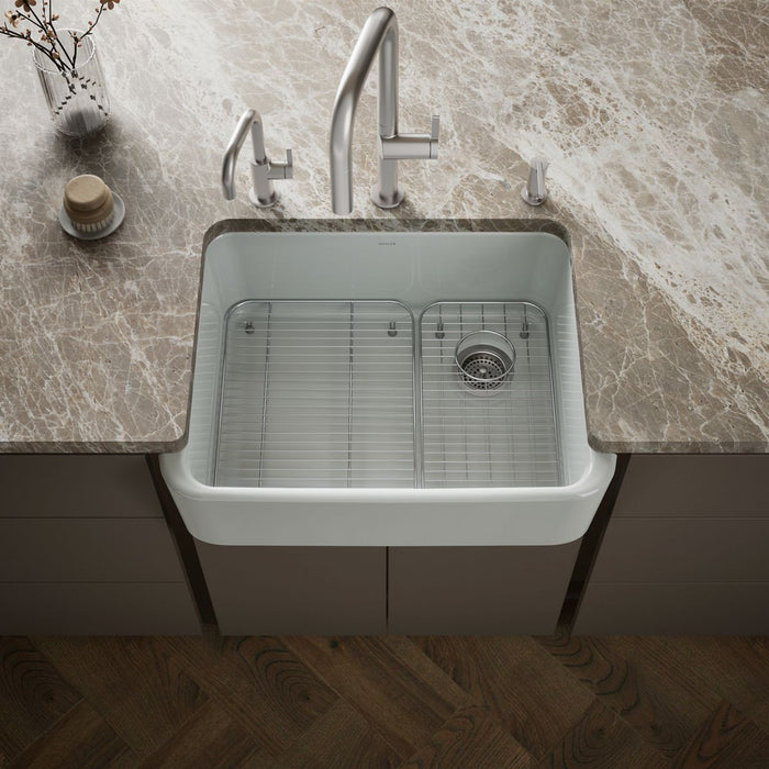 KOHLER K-25766 Ironridge 28" undermount single-bowl farmhouse kitchen sink
