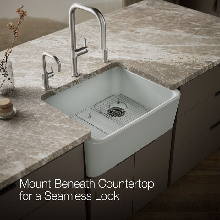 KOHLER K-25766 Ironridge 28" undermount single-bowl farmhouse kitchen sink