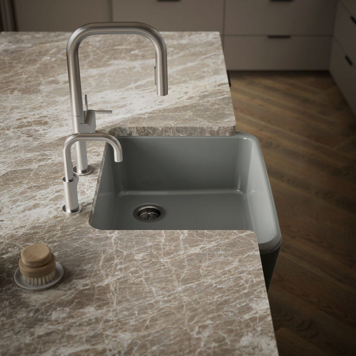 KOHLER K-25766 Ironridge 28" undermount single-bowl farmhouse kitchen sink