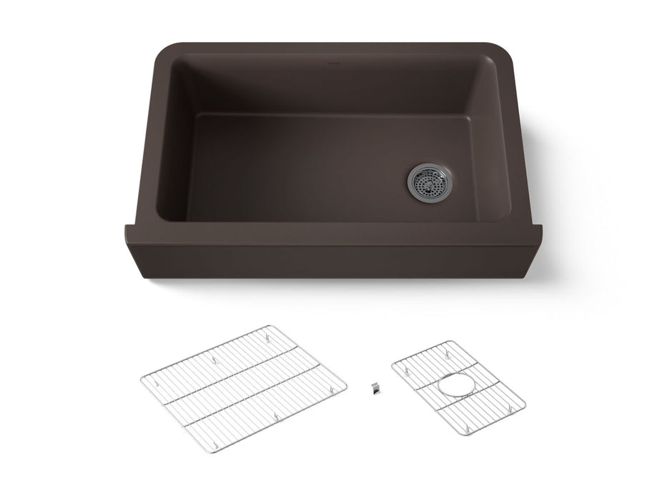 KOHLER K-25786 Cairn 34" undermount single-bowl farmhouse kitchen sink