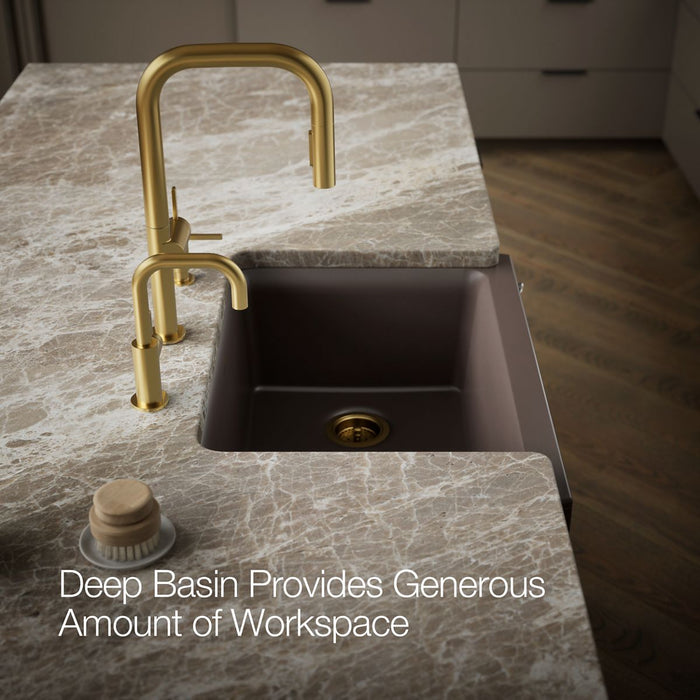 KOHLER K-25787 Cairn 29-11/16" undermount single-bowl farmhouse kitchen sink