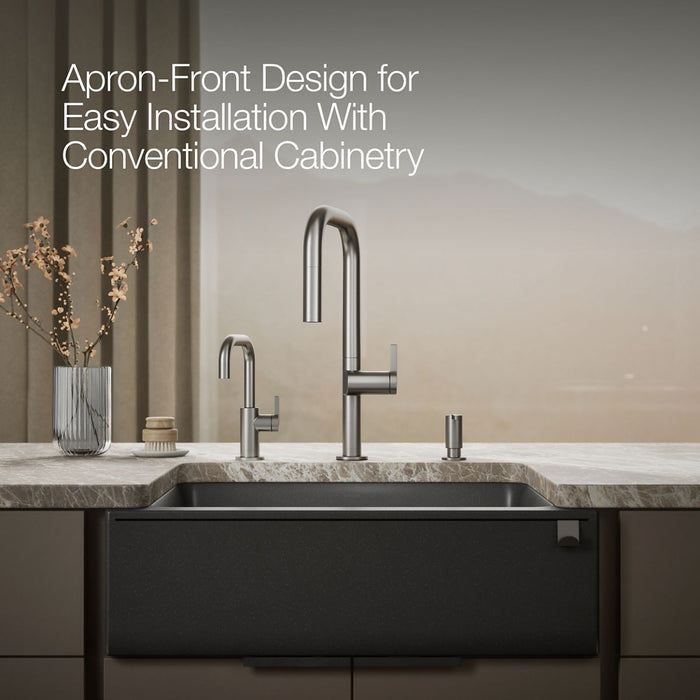 KOHLER K-25787 Cairn 29-11/16" undermount single-bowl farmhouse kitchen sink