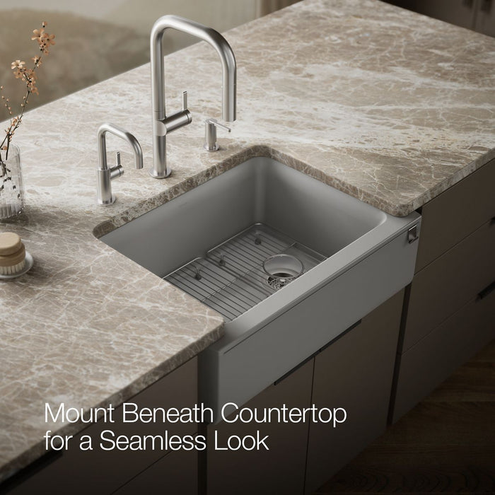 KOHLER K-25787 Cairn 29-11/16" undermount single-bowl farmhouse kitchen sink