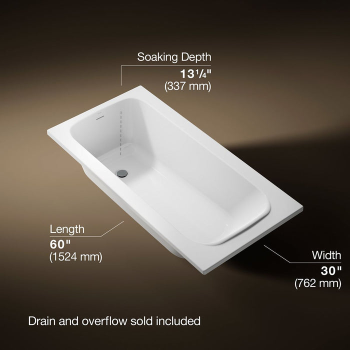 KOHLER K-25830 Avec 60" x 30" drop-in bath
