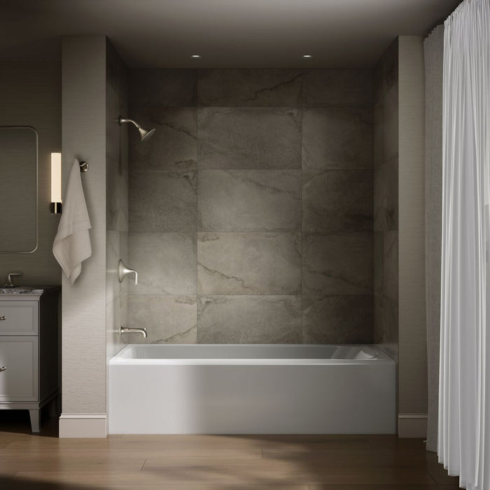 KOHLER K-25834-LA Avec 72" x 36" alcove bath, left drain