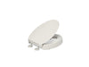 KOHLER K-25875 Hyten Elevated Quiet-Close elongated toilet seat, almond