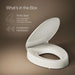 KOHLER K-25875 Hyten Elevated Quiet-Close elongated toilet seat, almond - view 5