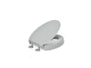 KOHLER K-25875 Hyten Elevated Quiet-Close elongated toilet seat, ice grey