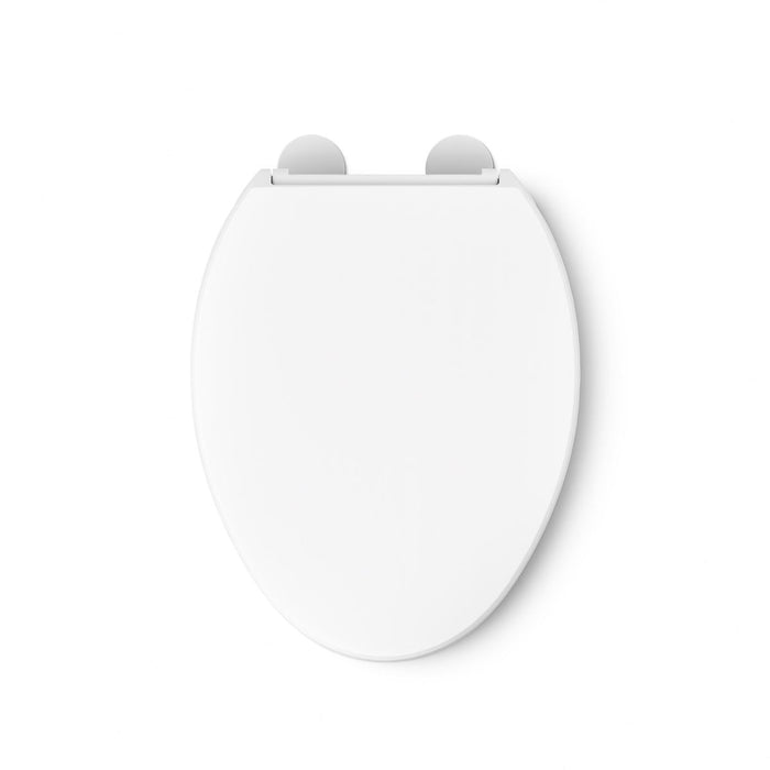 KOHLER K-25875 Hyten Elevated Quiet-Close elongated toilet seat, white - view 2