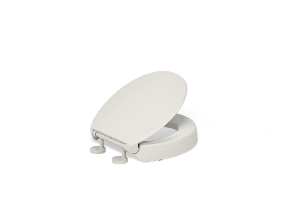 KOHLER K-25876 Hyten Elevated Quiet-Close round-front toilet seat