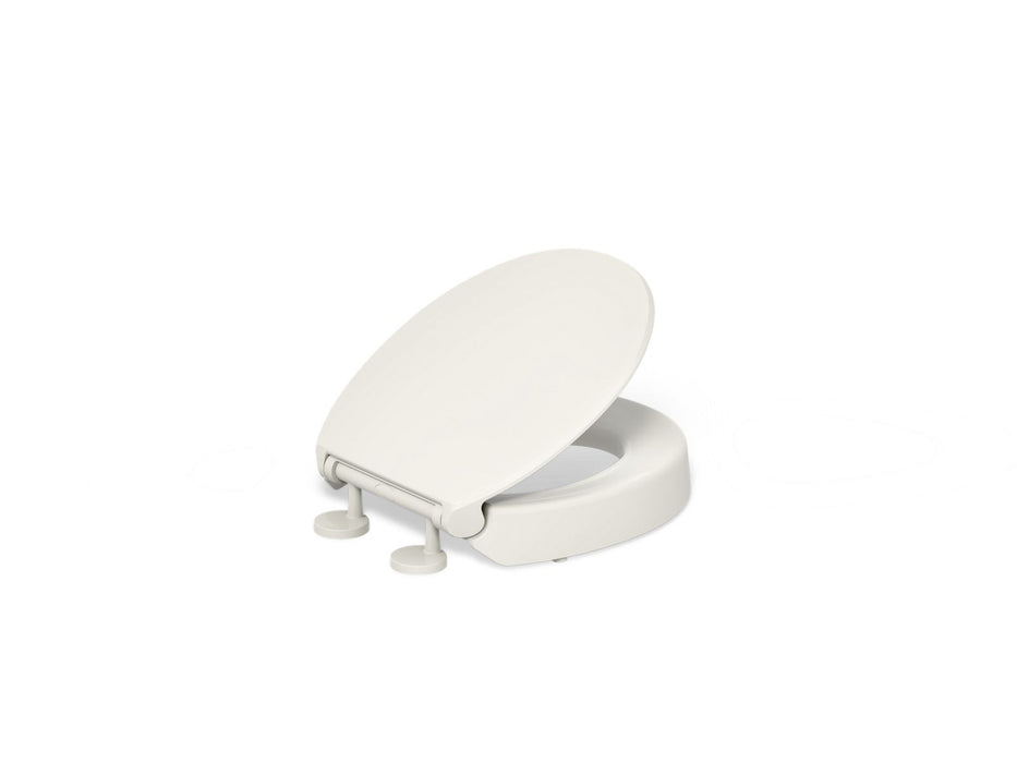 KOHLER K-25876 Hyten Elevated Quiet-Close round-front toilet seat