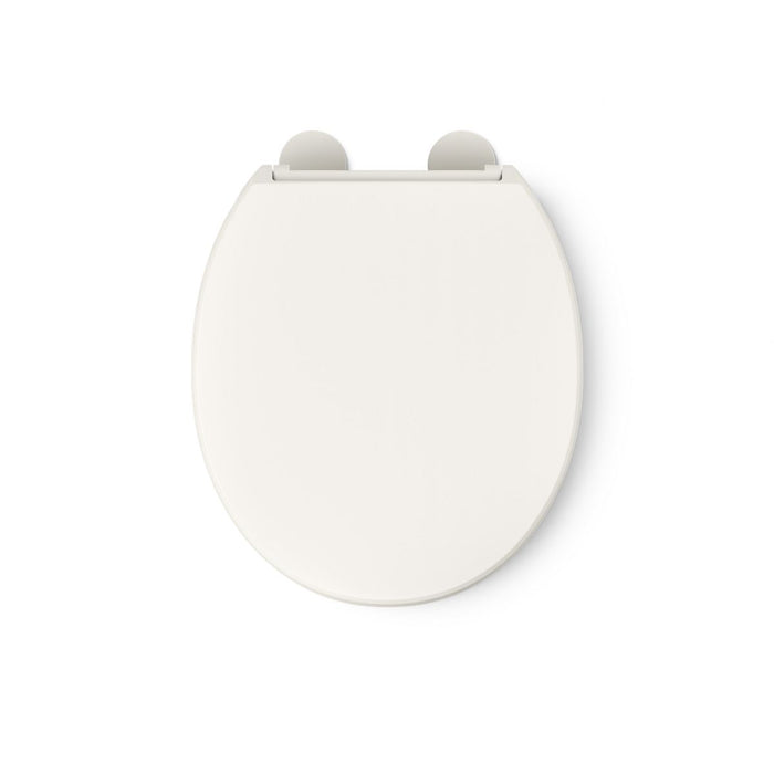 KOHLER K-25876 Hyten Elevated Quiet-Close round-front toilet seat