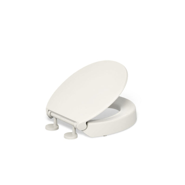 KOHLER K-25876 Hyten Elevated Quiet-Close round-front toilet seat