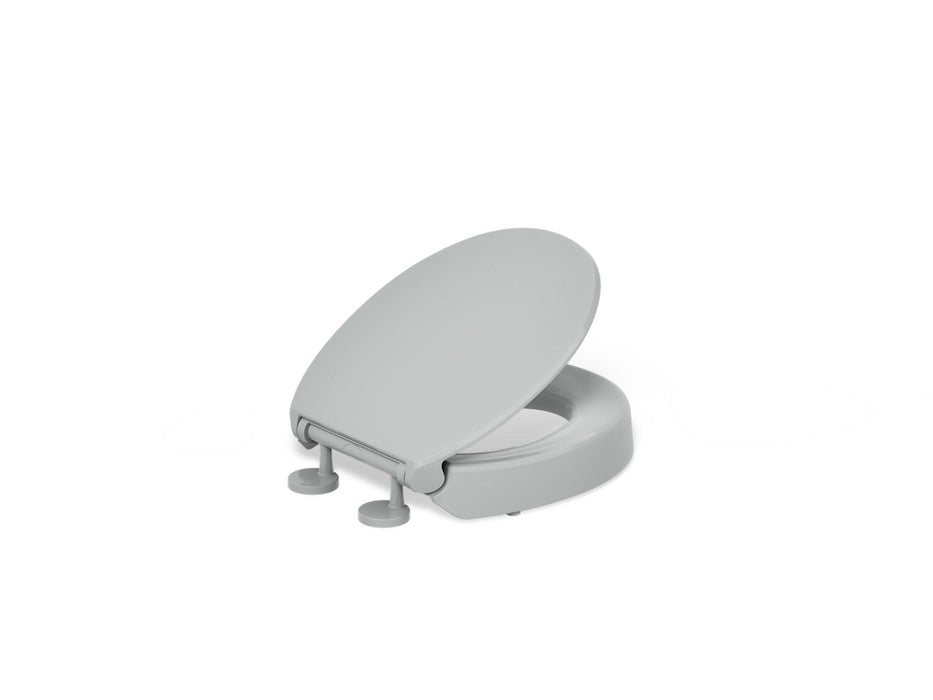 KOHLER K-25876 Hyten Elevated Quiet-Close round-front toilet seat