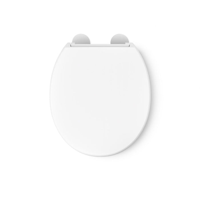 KOHLER K-25876 Hyten Elevated Quiet-Close round-front toilet seat