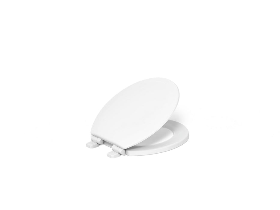 KOHLER K-25884 Triko Quiet-Close round-front toilet seat, white