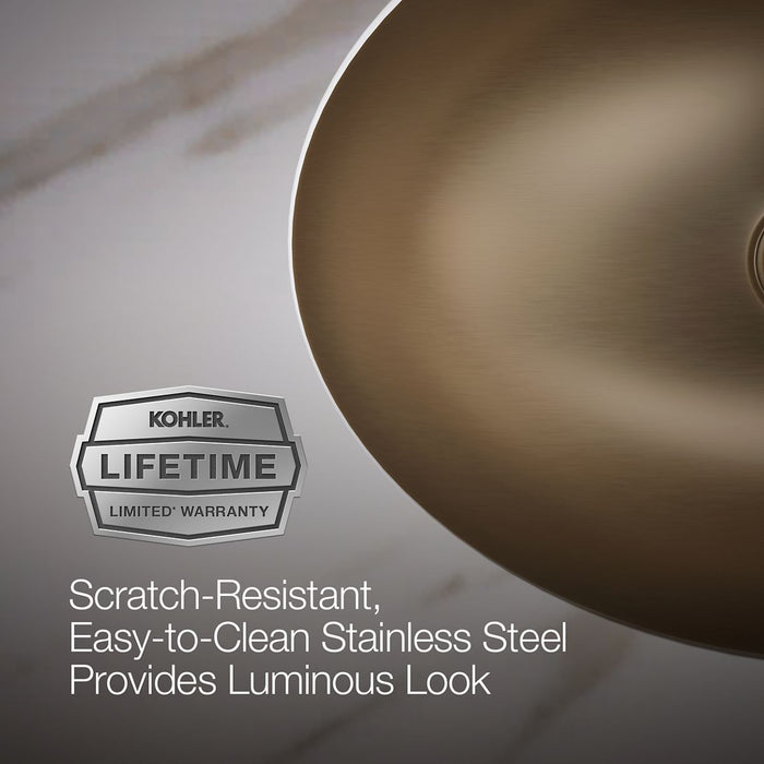 KOHLER K-2602 Rhythm 23-1/4" oval undermount bathroom sink, no overflow