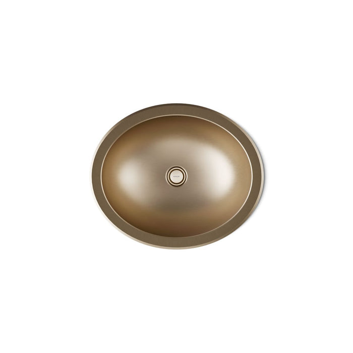 KOHLER K-2608-SU Bachata 20" oval drop-in/undermount bathroom sink, no overflow