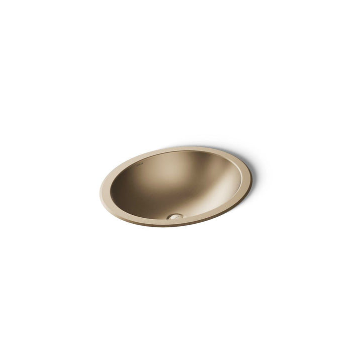 KOHLER K-2608-SU Bachata 20" oval drop-in/undermount bathroom sink, no overflow