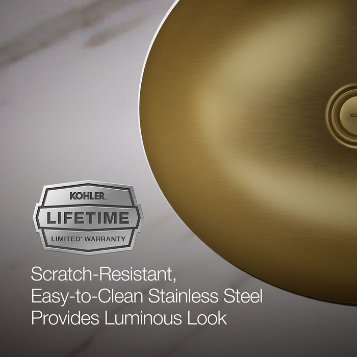 KOHLER K-2609-SU Bachata 20" oval drop-in/undermount bathroom sink